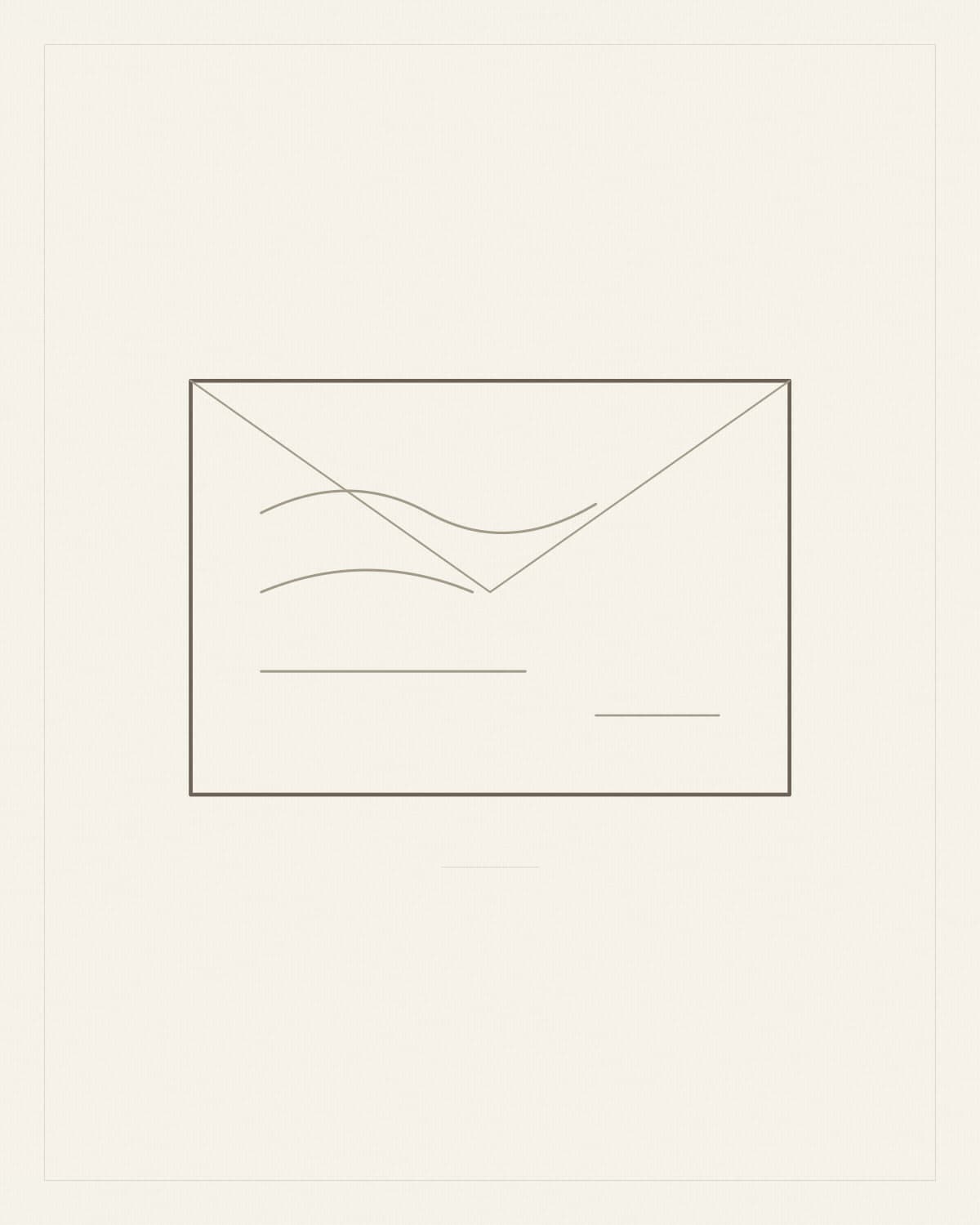 A letterpress message card with a handwritten note